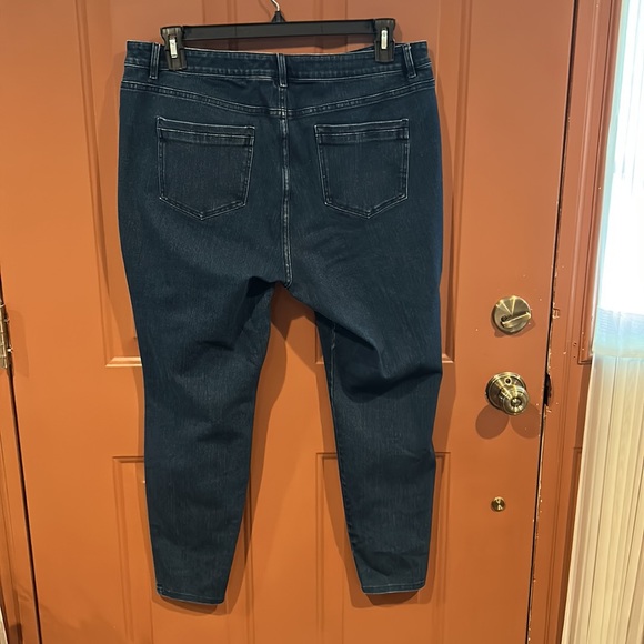 J. Jill Denim High Rise Leggings Premium Flex Stretch Jeans Dark Wash Size 18 - Picture 2 of 5